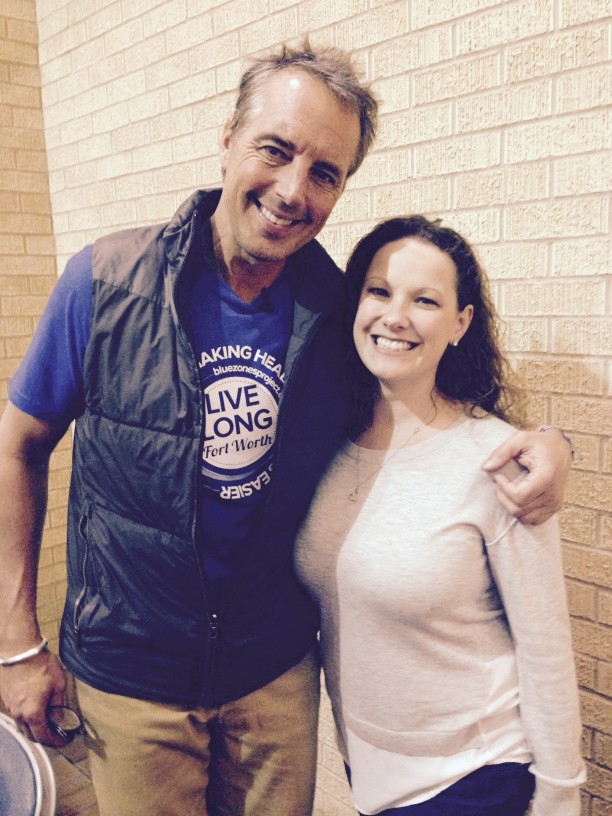Cambridge Employee Wendy Pearson with Blue Zone’s Author, Dan Buettner
